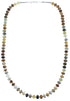 New Jade Crystal Genuine Sterling Silver Southwest Bead Necklace BX119917